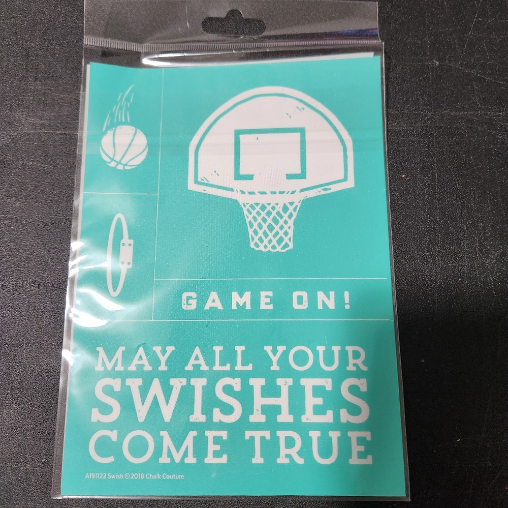 Chalk Couture Transfer, Basketball, Swishes, 5"x7" NWT